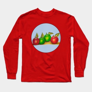 Green and Red Apples Long Sleeve T-Shirt